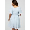 PinkBlush Light Blue Smocked Front Ruffle Hem Maternity Dress - 4 of 4