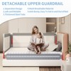 KTMBDW Baby Bed Rail Guard for Toddlers Toddler Bed Side Rails Swing Down Bedrail Extral Tall Child Safety Side Railing Guards for Kids - 4 of 4