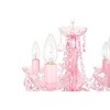 Tadpoles 5-Bulb Vintage Chandelier - Pink Sapphire | 20" x 18" x 17" | Uses Five 25-Watt E12 Candelabra Bulbs - 2 of 3