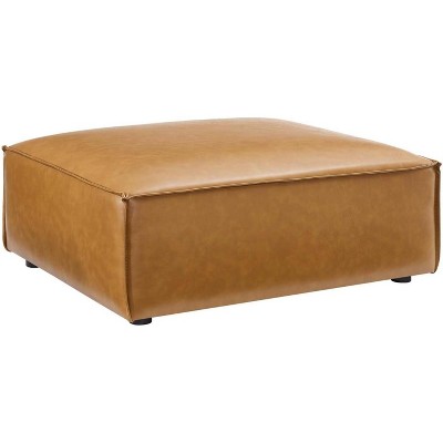 Modway Restore Vegan Leather Sectional Sofa Ottoman in Tan