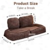 Human Dog Bed Adjustable Position Dog Bed For Humans & Dog, 69.29"x34.65"x33.07" Multifunctional Foldable Human Size Dog Bed For Bedroom Living Room - 3 of 4