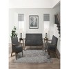 29"1pc Modern Accent Chair Dark Gray Velvet Upholstered - 2 of 4