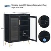 Shoe Cabinet with Glass Doors, 5-Tier Entryway Shoe Organizer Storage Rack - 2 of 4