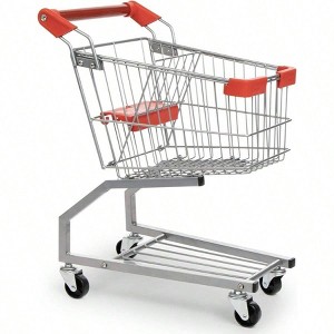 Toy Metal Shopping Cart - Supermarket Pretend Play Grocery Cart Constructive Play Encourage - 1 of 4
