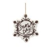 Christmas Holiday Snowflake Ornament Set White and Brown – 12 Count by Melrose - 4 of 4