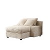 XIYUYEU 48.8" Corduroy Sofa Couch Minimalist Upholstered Sofa Bed Sleeper with Pillows - 2 of 4