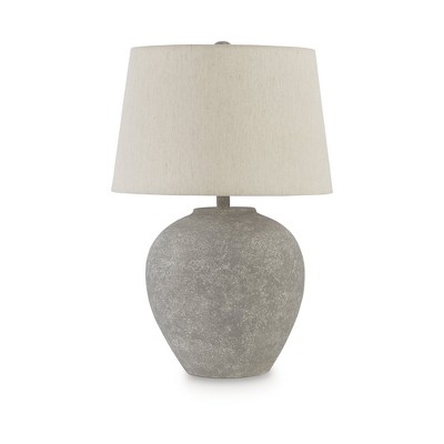 Signature Design by Ashley Casual Dreward Table Lamp  Distressed Gray