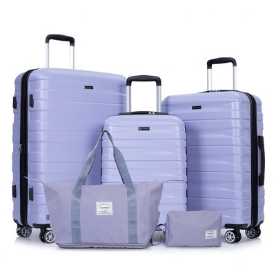 5 Piece Luggage Set,21"25"29" Luggage + A Duffel Bag + A Toiletry Bag,Lightweight Luggage With Spinner Wheel And TSA Lock-Cuddlewood