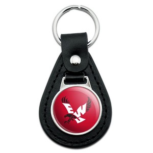 Eastern Washington University Primary Black Leather Keychain - 1 of 4