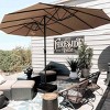 PURPLE LEAF 15ft Patio Market Umbrella and Base Double-Sided Rectangle Outdoor Table Sun Umbrellas with Crank - 2 of 4