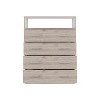Lyngins 4 Drawer Dresser for Bedroom,Chest of Drawers Storage Cabinet with 2 Open Shelves for Living Room,Dining Room,Entryway - 4 of 4
