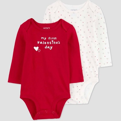 Carter's Just One You® Baby 2pk My First Valentine's Day Bodysuit - Red 3M