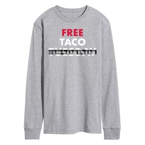 Men's - Instant Message - Free Taco Tuesday Long Sleeve Graphic T-Shirt - 1 of 4