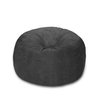 6' Huge Bean Bag Chair with Memory Foam Filling and Washable Cover Black -  Relax Sacks
