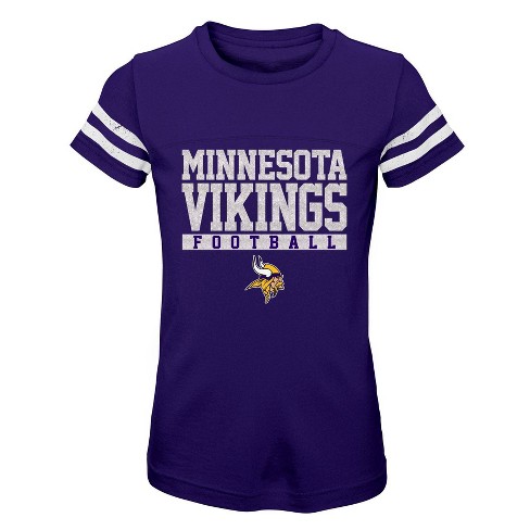 Nfl Minnesota Vikings Girls' Fleece Hooded Sweatshirt - M : Target