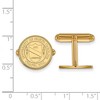 Black Bow Jewelry 14k Yellow Gold North Carolina Tar Heels NCAA Cuff Links - 2 of 3