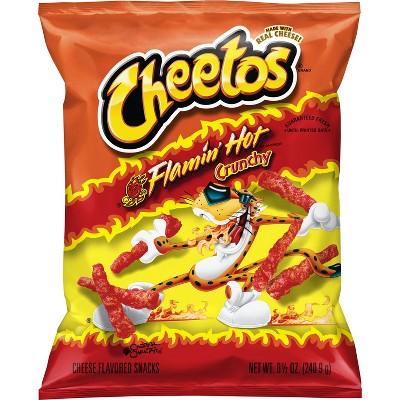 Cheetos Flamin' Hot Puffs Cheese Flavored Snacks, 8 oz