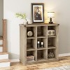 Farmhouse Wood Book Shelf, 9-Cube Storage Organizer Bookshelf, 3-Tier Minimalist Floor Standing Display Cabinet for Home Office - 3 of 4