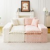 VASIP Luxury Color-Block Turtle Velvet Modular Sofa, Flexible Arrangeable Design for Single Row, Side-by-Side or Facing Layout ,for Living Room - 3 of 4