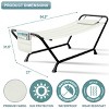 Sorbus Cozy Hammock Bed- Patio Hammock with Stand w/Pillow and Storage Pockets - For Patio, Garden, Backyard, Poolside - 3 of 4