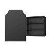 Lirago Symmetrical Framed Recessed Wall-mounted Bathroom Vanities Medicine Cabinet with Mirror with Shelves 36x24 Black - 4 of 4