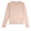 Memoi Girls Ribbed C-Patch Crossover Hem Long Sleeve T-Shirt - 3 of 4