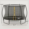8ft Outdoor Trampoline with Net Enclosure, Curved Poles and Safety Pad, ASTM Approved - 3 of 4