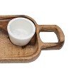 Set of 2 Sheesham Wood Server Tray with Marble Bowl by Foreside Home & Garden - 3 of 4