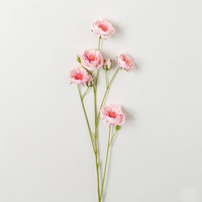 Sullivans Artificial Soft Pink Rose Spray 42.5"H