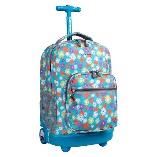 'J World 18'' Sunrise Rolling Backpack - Multicolored, Girl's, Size: Small'