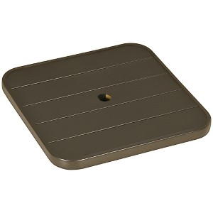 Outsunny 19" Umbrella Table Tray, Portable Square Umbrella Table Top - 1 of 4
