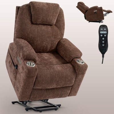 GlasFlength Massage Chairs Human Touch Massage Chairs Real Home Massage Chair Compact Chair Full Body for Living Room, Brown, 35.43"*38.58"*42.91"