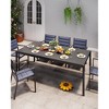 Aluminum Outdoor Dining Table for 4-8, Large Rectangular Patio Table with E-Coating for Backyard, Deck, Garden, Lawn, - 4 of 4