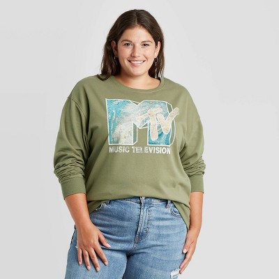 plus size green sweatshirt