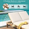 5-Position Adjustable Double Chaise with Cushions and Trays for Poolside/Garden - 4 of 4