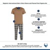 Majestic International Men's Short Sleeve and Flannel Pant Pajama Set - 4 of 4