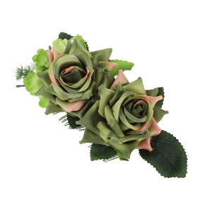 Unique Bargains Women's Styling Simulated Flowers Hair Clips Comb 1 Pc - 1 of 4