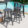 Pike Set of 4 Acacia Barstool - Dark Gray - Christopher Knight Home - 2 of 4