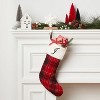 20" Plaid Monogram Christmas Holiday Stocking with Faux Fur Cuff Red/Green/White - Wondershop™ - 2 of 3