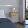 NicBex 13.8 inch Wide Floating Nightstand with 1 Drawer,Side Table with Black Handle,Bedside Table for Bedroom,Living Room - 2 of 4