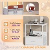 GALAXHERO Night Stand Set of 2,Small End Tables with Charger Station Nightstand with 2 Fabric Drawers & Storage Shelf, LED Bedside Table for Bedroom - 4 of 4