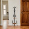 Industrial Style Coat Rack Stand with 2 Shelves: Sturdy, Stylish Organizer for Clothes, Hats, and Bags - 2 of 4