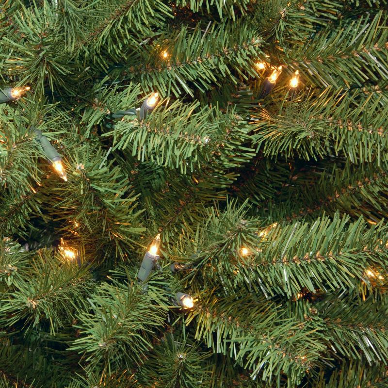 National Tree Company  4.5 ft Pre-Lit Artificial Full Christmas Tree, Green, North Valley Spruce, White Lights, Includes Stand, 4 of 8