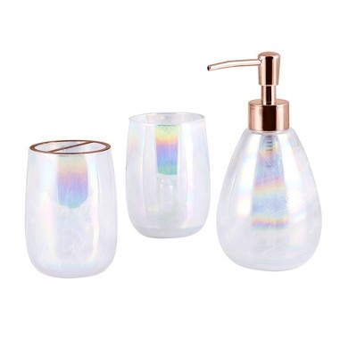 3pc Isabelle Lotion Pump/Toothbrush Holder/Tumbler Set - Allure Home Creations