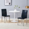 Syemin Dining Chairs Set of 2 Bar Stools with Back Support Counter Height Dining Chairs Modern Kitchen Dining Room Chair, Black, 16"*18.5"*35.4" - 2 of 4
