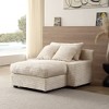 48.8" Modern Luxury Corduroy Daybed Sleeper Sofa with Solid Wood Frame and Removable Cushions - 3 of 4