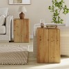 Tribesigns Solid Wood End Table, Square Side Table for Living Room, Fir Wood Couch Side Table, Natural Color - 3 of 4