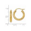 Black Bow Jewelry 3mm, Round Mesh Hoop Earrings in 14k Yellow Gold, 20mm (3/4 Inch) - 4 of 4