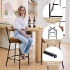 Jojoka Boucle Barstool Chairs with Back, Thick Cushions and Metal Legs - 4 of 4