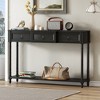 CAVINAS 52 inch Console Table with 3 Drawers,Rustic Entryway Table with Long Shelf for Living Room,Hallway - 2 of 4
